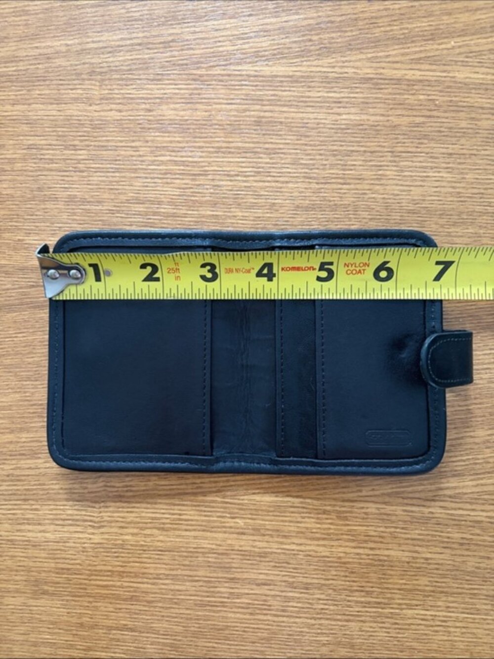 Rare Vintage Coach Black Leather Bifold Wallet Tab Closure Pocket Wallet - Picture 5 of 12